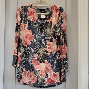 Vibrant Floral Long Sleeve Top